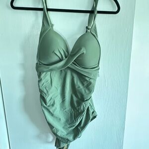 Green One-Piece Swimsuit